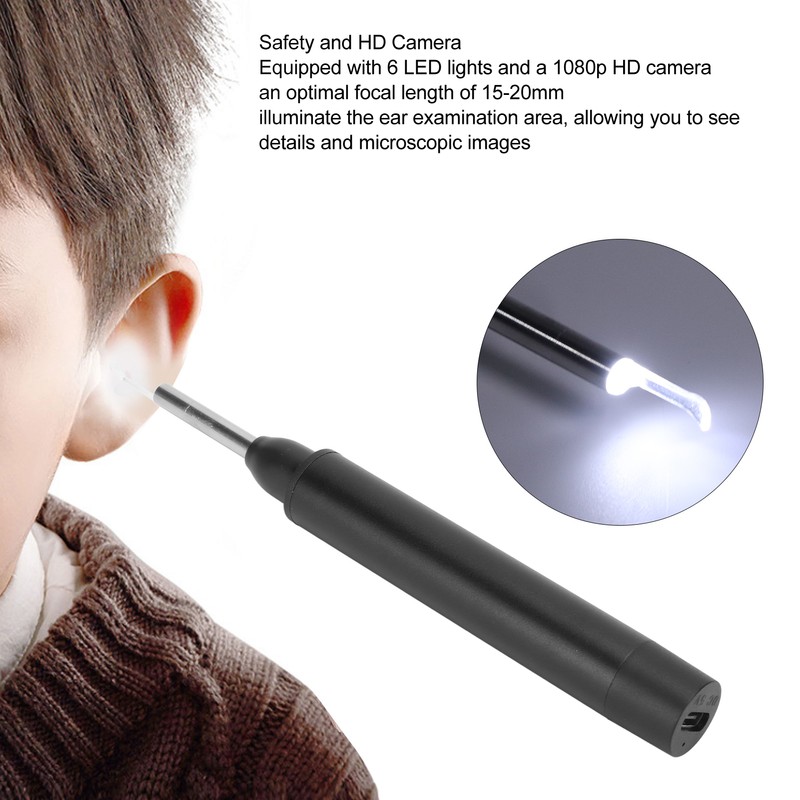 Ear Wax Removal Kit HD Waterproof Rechargeable App Support Smart