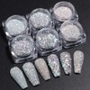 Reflective Nail Glitter Powder 6 Boxes Sparkling Diamond Glitter for