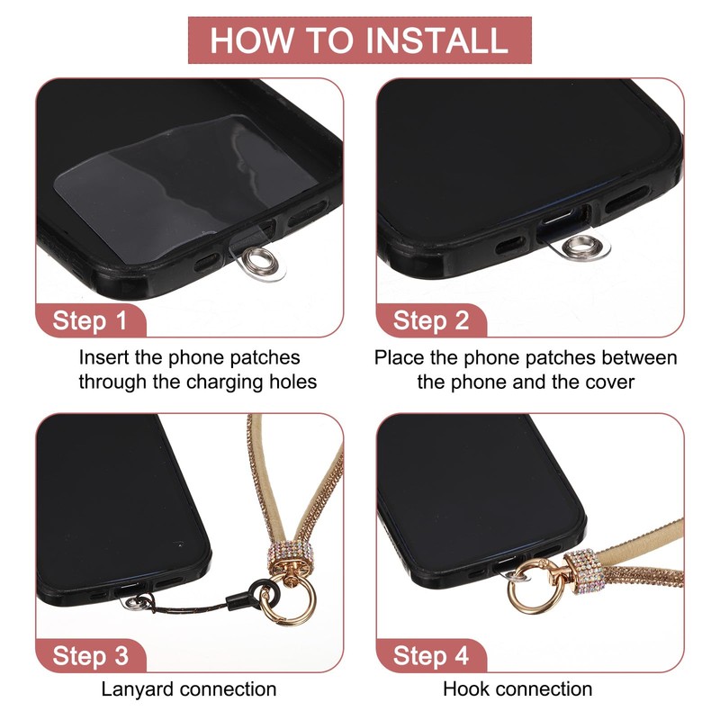 sourcing map 1 Pcs Universal Phone Lanyard, Detachable Wrist Strap