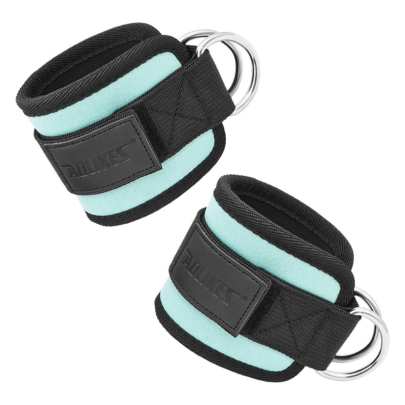 Adjustable Ankle Straps for Cable Machine Workouts – Padded Dual