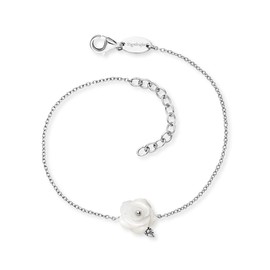 Engelsrufer Women's Rose Garden Bracelet Sterling Silver with Rose Lobster Clasp Adjustable Length Nickel-Free, Sterling Silver, No Gemstone