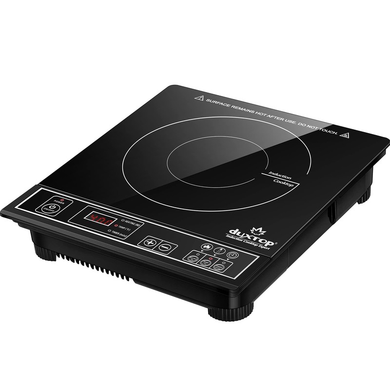 Duxtop 1800W Portable Induction Cooktop Countertop Burner, Silver 8120MC/BT-180G3