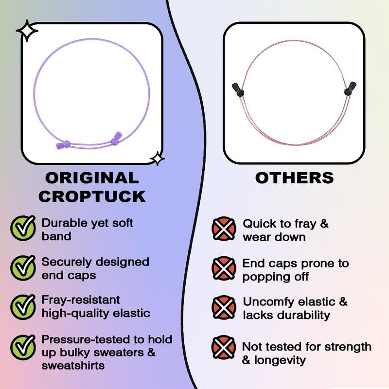 The Original Croptuck: Lightweight Adjustable Band for Crop Tops, Tucking,