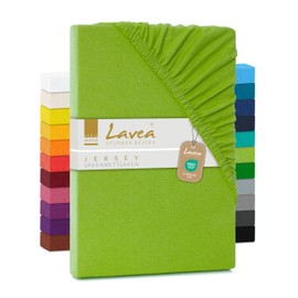 Lavea Jersey Fitted Sheet, Maya Series, 100% Cotton, High-Quality Workmanship, Elasticated and Oeko Tex 100 certified