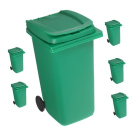 Operitacx 1 Set of Rubbish Bin Desktop Mini Waste Bin Storage Basket Stationary Container Pen Organiser for Desk Rubbish Compactor Bin Bags Office PP Green Pack of 6
