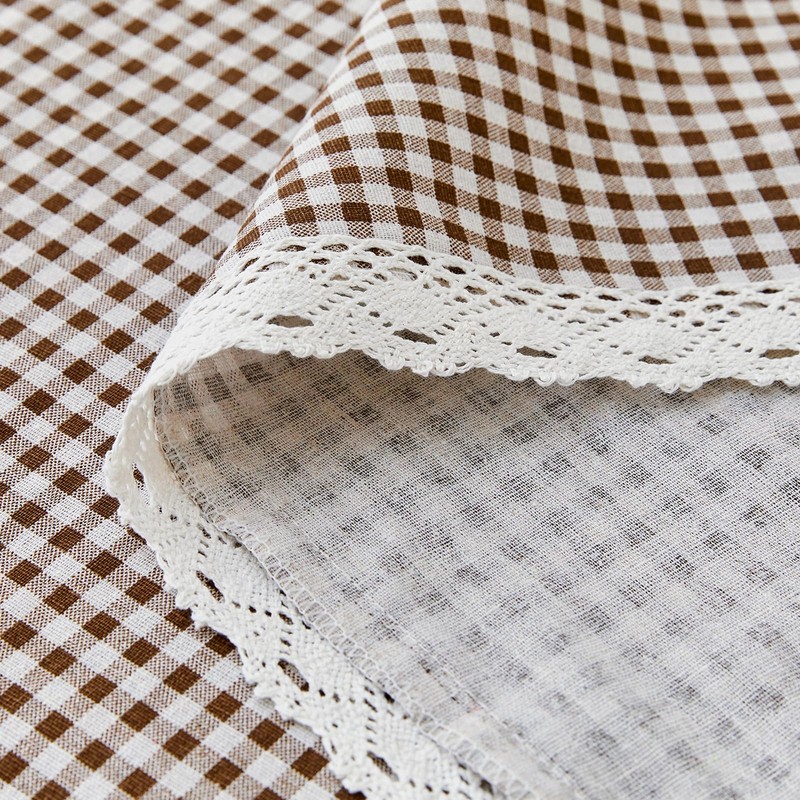 Fantastshop Checkered Tablecloth Rectangle - Cotton Linen Fabric Plaid Buffalo