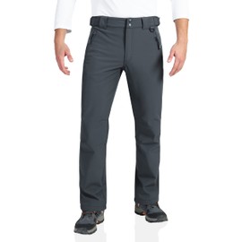 Outdoor Ventures Men's Waterproof Windproof Fleece Lined Warm Winter Insulated Hiking Ski Snow Pants