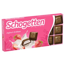 Schogetten Schogetten Joghurt-Erdbeer 100g Schokoladentafel, praktisch einzeln portioniert. Ein Genuss. Stück für Stück
