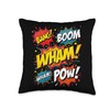 Retro Comic Book Throw Pillow