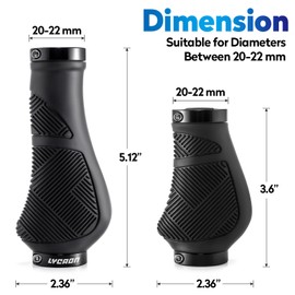 LYCAON Bicycle Grips Non-Slip Ergonomic Handlebar Grips Bicycle MTB Grips Handlebar Grips Bicycle Handlebar Bike Handlebar Grips Aluminium Double Lock Scooter Mountain Bike Urban Bike Road BMX