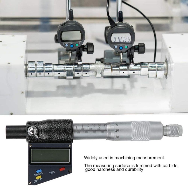 Fafeicy 0-25mm Digital Micrometer Digital Micrometer Head High Precision Carbide