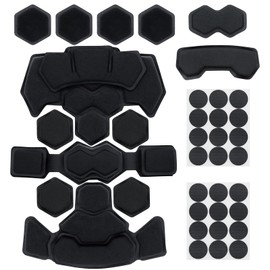 Tactical Airsoft Helmet Padding,Helmet Replacement Memory Foam Padding Kits Set,Protective Cushion Buffer Pad for Fast MT MICH IBH AF ACH Helmet (Fourth Generation,BK)