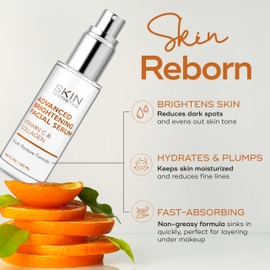 Skin Aesthetics Vitamin C Serum For Face - Dermatologist Tested - with Collagen For Dark Spots, Skin Brightening, Anti-Aging & Acne + Fine Lines & Wrinkles - Vegan, Clean Beauty Korean Skin care