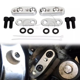 Unbranded Chrome Handlebar Riser Clamp Adapter For Honda Goldwing 1800 GL1800HPN GL1800P