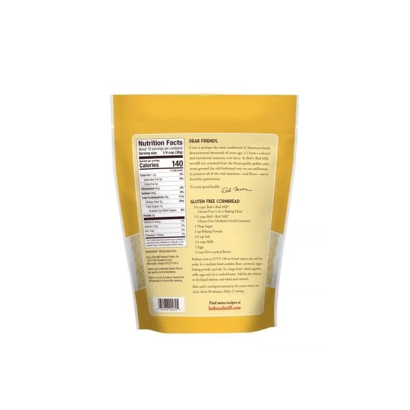 Bob's Red Mill Gluten Free Cornmeal, 24oz (Pack of 4)