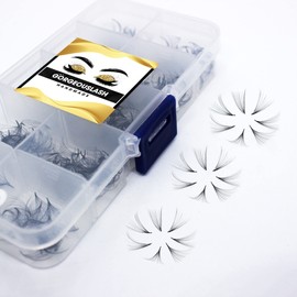 GorgeousLash 1000 Premade Lash Fans. 10D, 8D, 7D, 6D, 5D, 4D, 3D. Eyelash extensions, Handmade! (7D Curl D - 1000 Fans, 18mm)