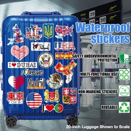 Dwenarry Flags of The World Stickers - Premium Country Flag Stickers Set - Durable World Flags and Country Sticker Waterproof Decals for Car Bumper/Truck/Motorcycle/Helmet/Laptop/Window/Box