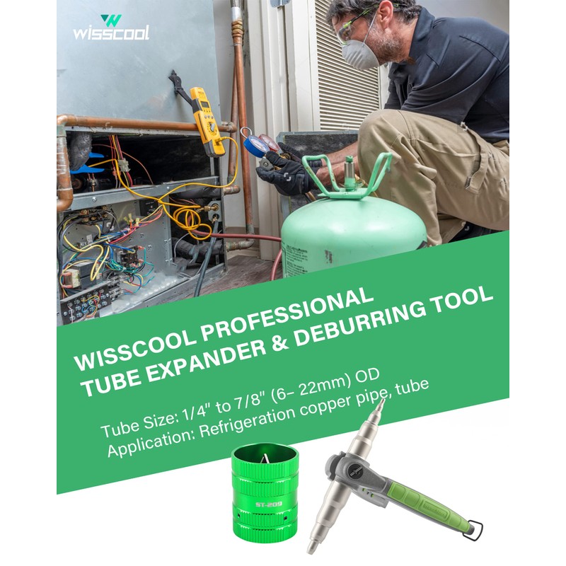 Wisscool Handheld Swaging Tool Copper Tube Expander HVAC Swage Expandiing