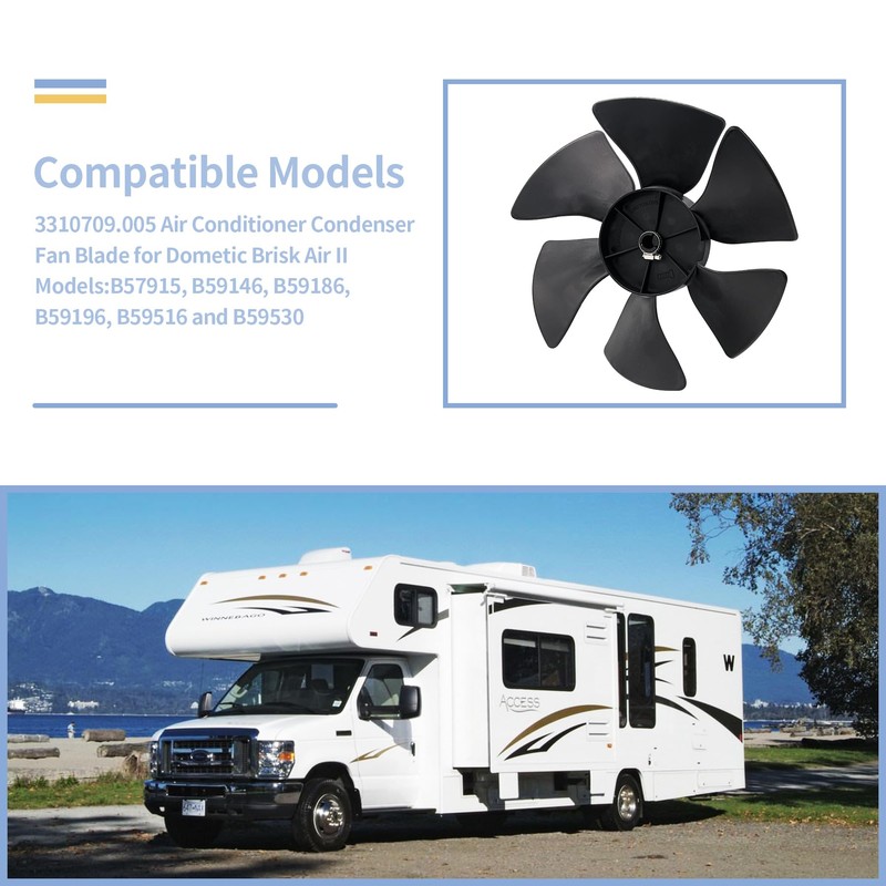 yrjns 3310709.005 A/C Condenser Fan Blade 10.5" Fit for Dometic
