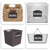 10 Pcs Labels for Baskets, Black Premium Bin Basket Labels