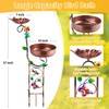 YOFOVI 2 In 1 Bird Bath for Outside, Freestanding Large