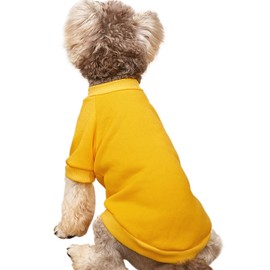 JOUHOI Puppy Sweater for Small Dogs Clothes Warm Winter Cat Clothe Pet Sweatshirt Knitwear Doggie Kitten Clothing, Yellow, X-Large