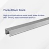 JUBEST Commercial Grade Pocket Door Hardware and Track Set, Sliding