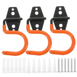 Operitacx 3 Stück Metallspeicherhaken Hakenwerkzeug Werkzeughaken für Garagenwand Garagenaufhänger für die Wand Garagenhaken schwer Pflicht Garagen-Schwerlasthaken Gartenwerkzeugbügel Eisen