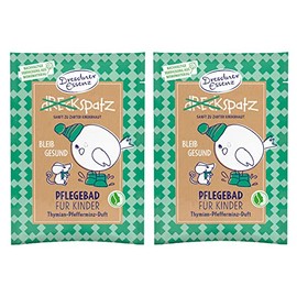 Dresdner Essenz Dreckspatz Care Bath Stay Healthy Thyme Peppermint Fragrance 2 x 50 g Bath Additive Vegan Pack of 2