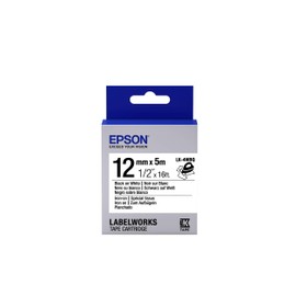 EPSON C53S654024 LabelWorks LK-4WBQ - Black on white - Roll (1.2 cm x 5 m) 1 roll(s) label tape - for LabelWorks LW-1000 LW-300 LW-400 LW-600 LW-700 LW-900 LW-K400 LW-Z700 LW-Z900 - (Consumables > Lab