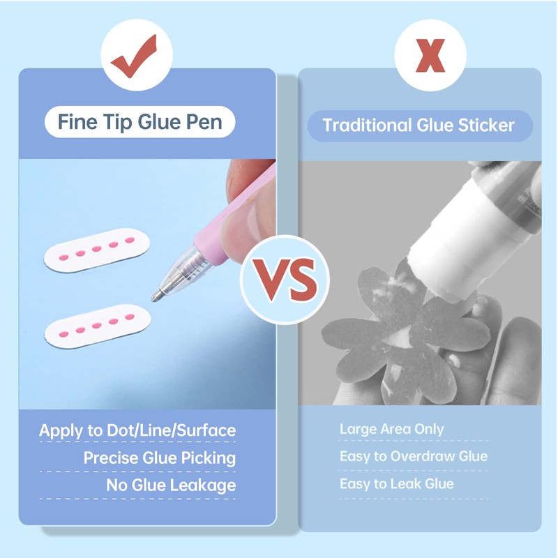 Vamoseehi Quick Dry Glue Pen, Ballpoint Roller Glue Pen Set,