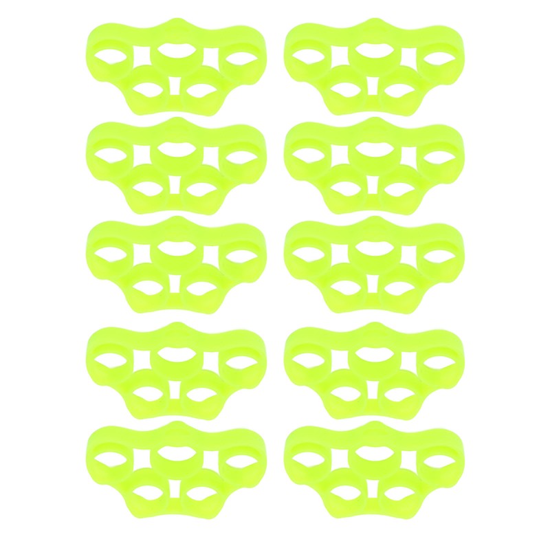 10Pcs Finger Exerciser 6.6LB Green Soft Flexible Silicone Portable Skin
