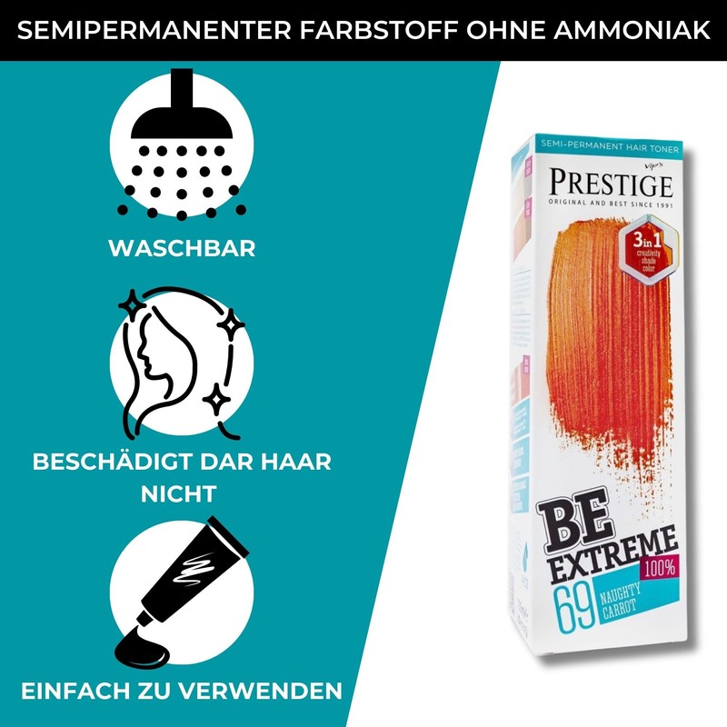 Be Extreme Semi-Permanent Hair Toner - No Ammonia, No Parabens