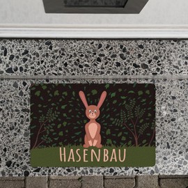 speecheese Rabbit Construction Doormat in 40 x 60 cm without Edge with Cute Rabbit Doormat in 40 x 60 cm without Edge for Easter Time with Cute Rabbit Around the Entrance Area of Your House or the