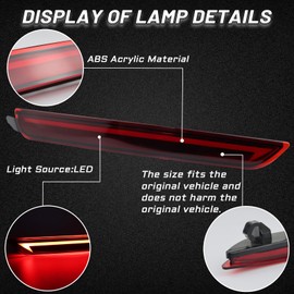 PGTOPONE Red LED Rear Bumper Reflectors Fog Brake Tail Light Lamps Compatible with Mazda CX-30 CX-50 Add on Turn Signal Feature Accessories (RED STYLE)
