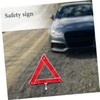 BUGUUYO 2pcs Foldable Warning Triangle Reflective Sign for Vehicles High