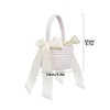 Cotton Flower Girl Basket for Wedding, White Wedding Flower Basket
