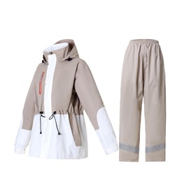 RAINFREEM Rain Suit for Women, Waterproof Rain Jacket & Trouser with Reflective Srtip, Rain Gear for All-Sport Anti-storm