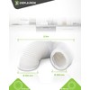 DEKAROX 2.5 m PVC Exhaust Hose Diameter 100/102 mm Flexible