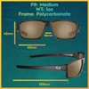Flying Fisherman Windley Polarized Rectangular Sunglasses, Matte Black Frame/Amber Lens,