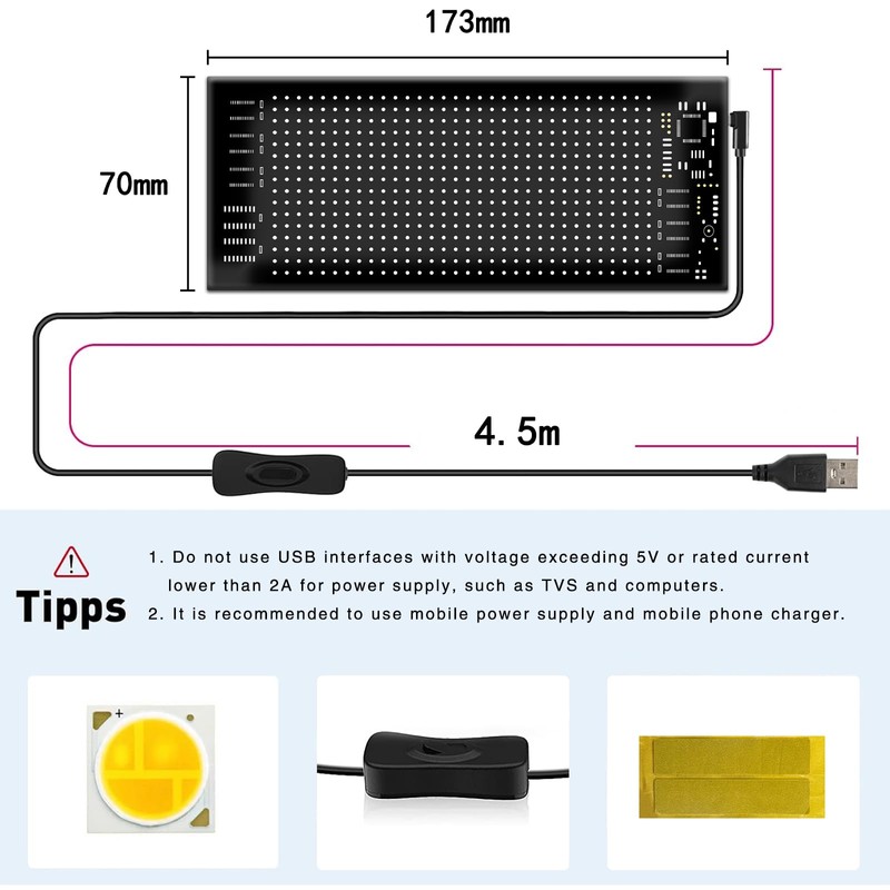 TOWEBOORY Flexible LED Scoreboard, Programmable LED Scrolling LED Sign with