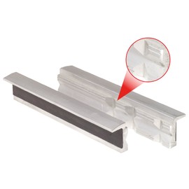 KS Tools 914.0088 Aluminium bench vice protective jaws with trapezoid notches,160mm