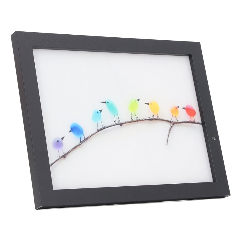 Sea Glass Rainbow Birds Wall Decor Seaglass Colourful Bird Art