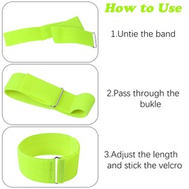 Aunifun 4 Pack 3 Legged Race Bands Three Legged Race Games Elastic Tie Rope Durable Firm Bands for Outdoor Activities Teamwork Training (2XRose Red, 2XGreen)