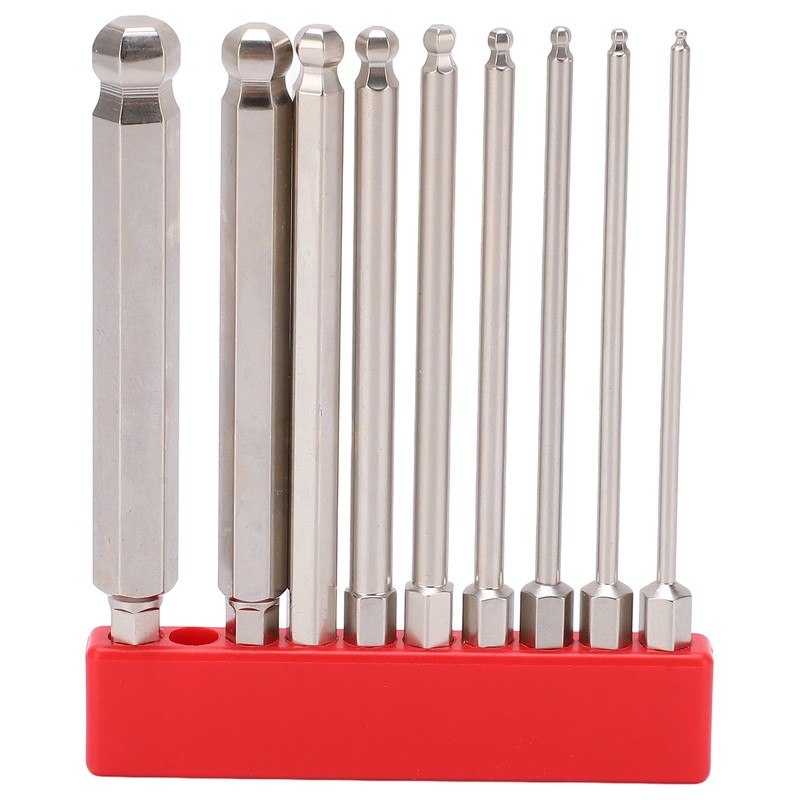 9pcs Hex Screwdriver Bit Set Rustproof S2 Steel Magnetic Ball
