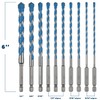 Professional Masonry Drill Bit Sets, Hex Shank Concrete Carbide Drill