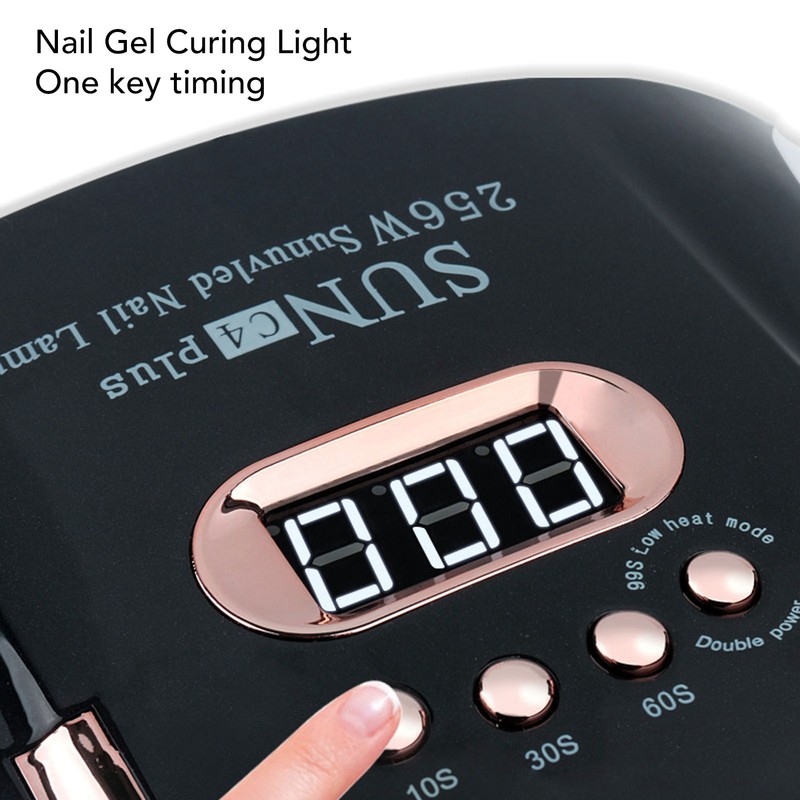 256W Nail Gel Curing Lamp Various Time Setting Detachable Bottom