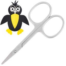 3 Swords Germany – Baby nail scissors safety scissors for children/babies/todddlers/infants with funny bird case 'Corbie' - stainless steel brand quality MADE IN GERMANY (555)