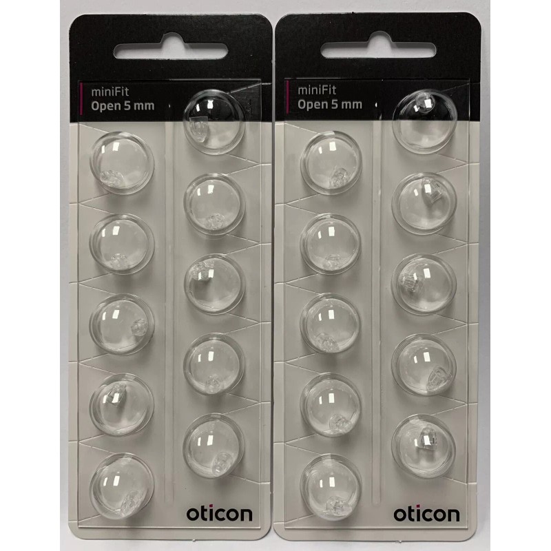 Oticon 2 Packs Oticon miniFit 5mm Open Domes For Hearing