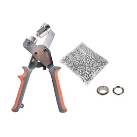 DSM Handheld Hand Press Portable Grommet Machine Hole Punch Tool w/ 500 Silver Grommets Grommets Hand Eyelet Press Hole Punch Tool for Vinyl Banner Sign Piler (Die Set Cannot Be Changed!)